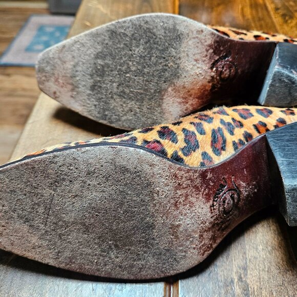 Charlie 1 Horse Leopard Skin Hair on Hide Mules - Picture 4 of 5